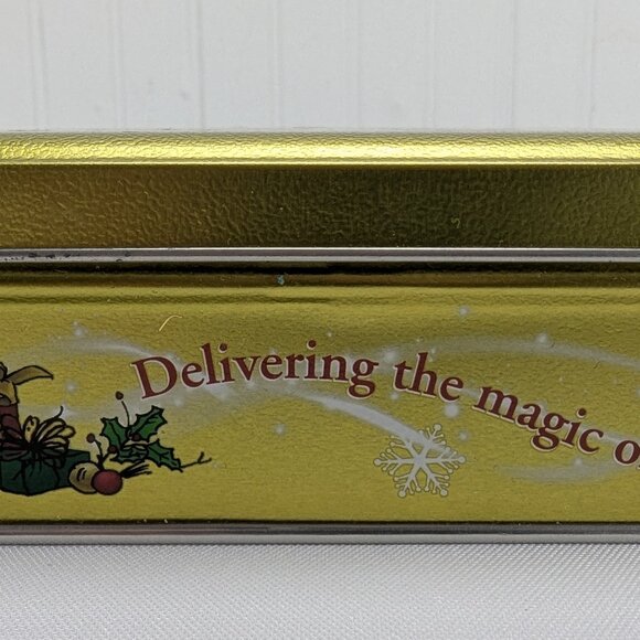 The Swiss Colony Metal Tin Lot of 2 Red Gold Santa Mouse Christmas Square Empty - Picture 13 of 16